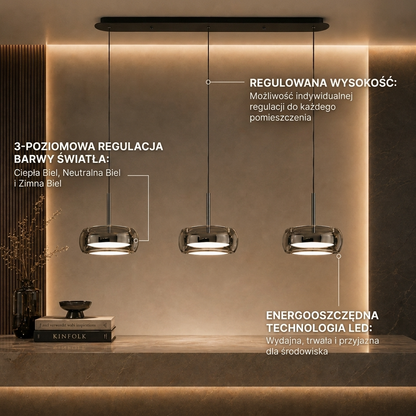Lunara | Modern Elegant Glass Pendant Light Fixture for Dining Spaces