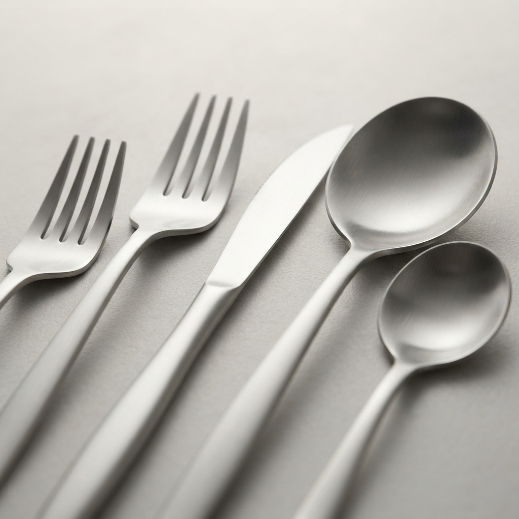 ElysianCutlery | Elegancki minimalistyczny zestaw stołowy ze stali nierdzewnej