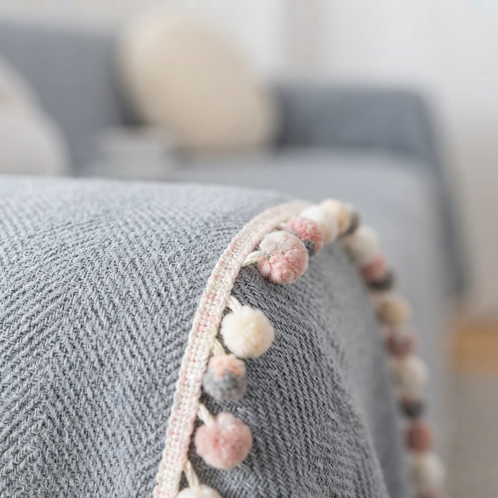 HavenCove | Cozy Durable Chenille Sofa Protector with Whimsical Tassels