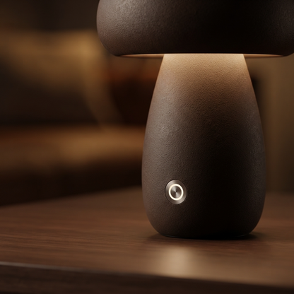 MushLume | Drewniana lampka nocna LED o fantazyjnym, zabawnym designie