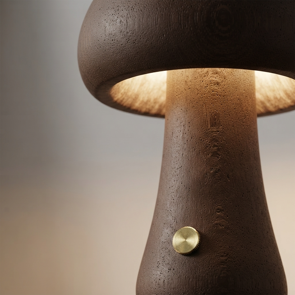 MushLume | Drewniana lampka nocna LED o fantazyjnym, zabawnym designie