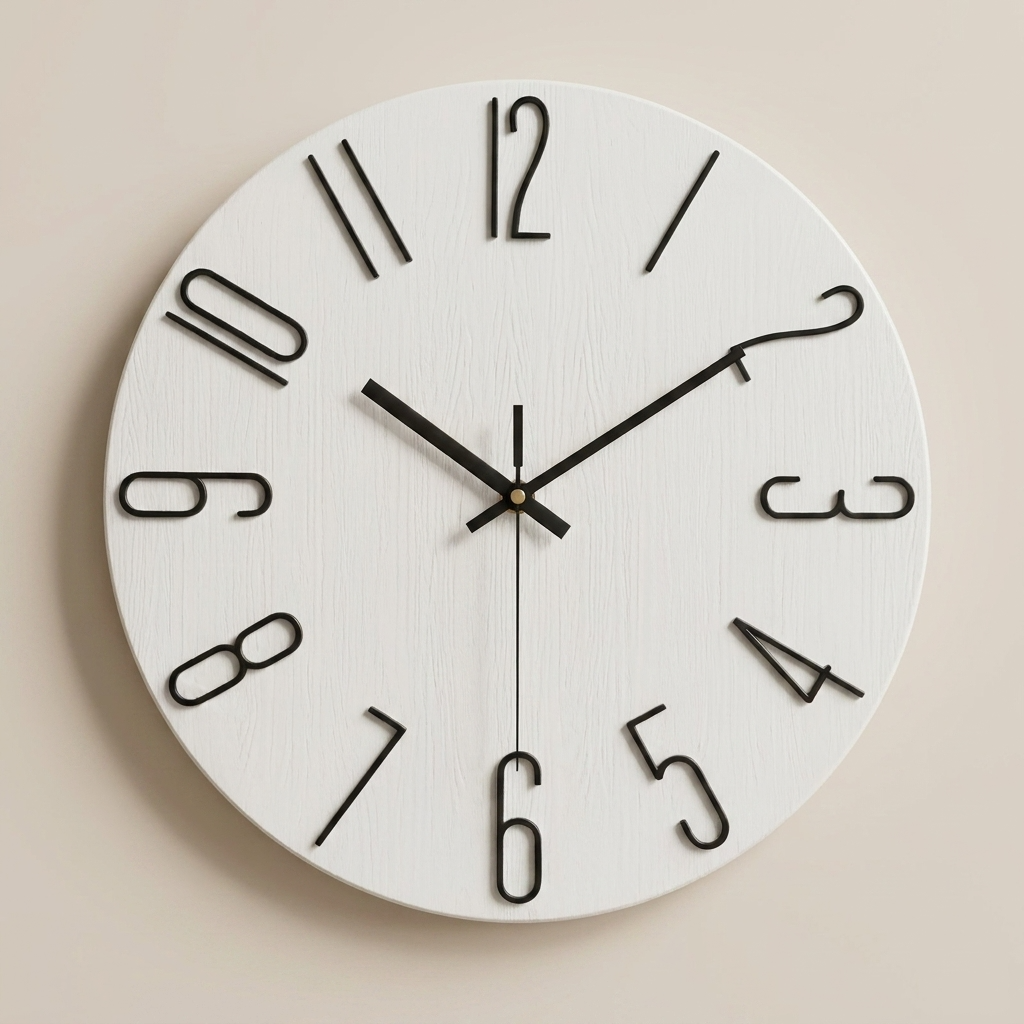 Minimalist Wall Clock | Quartz Design with Clear 30cm Dial | Stylish Timepiece for Modern Interiors