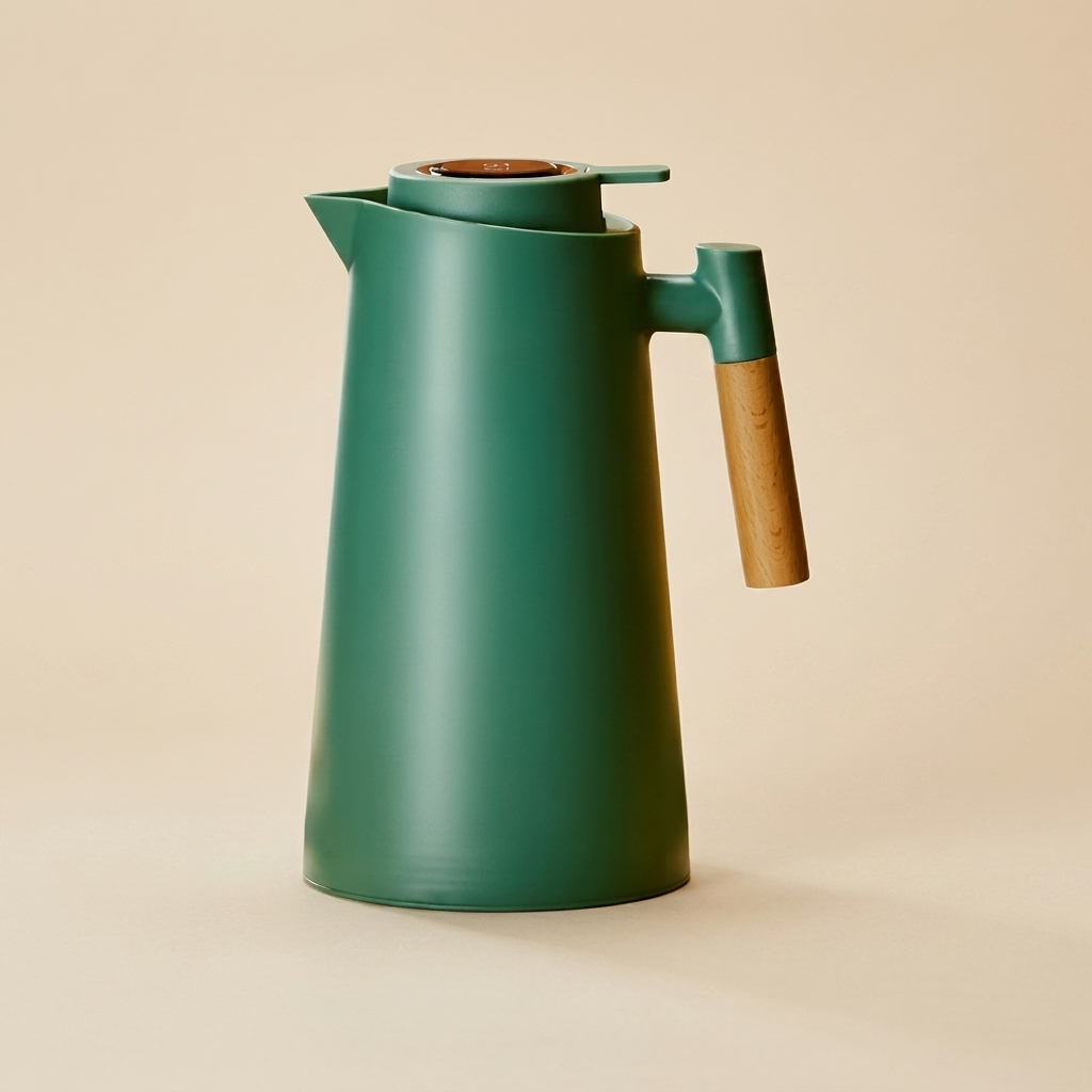 ElaraGlass | Elegant Insulated Thermal Jug with Wooden Handle