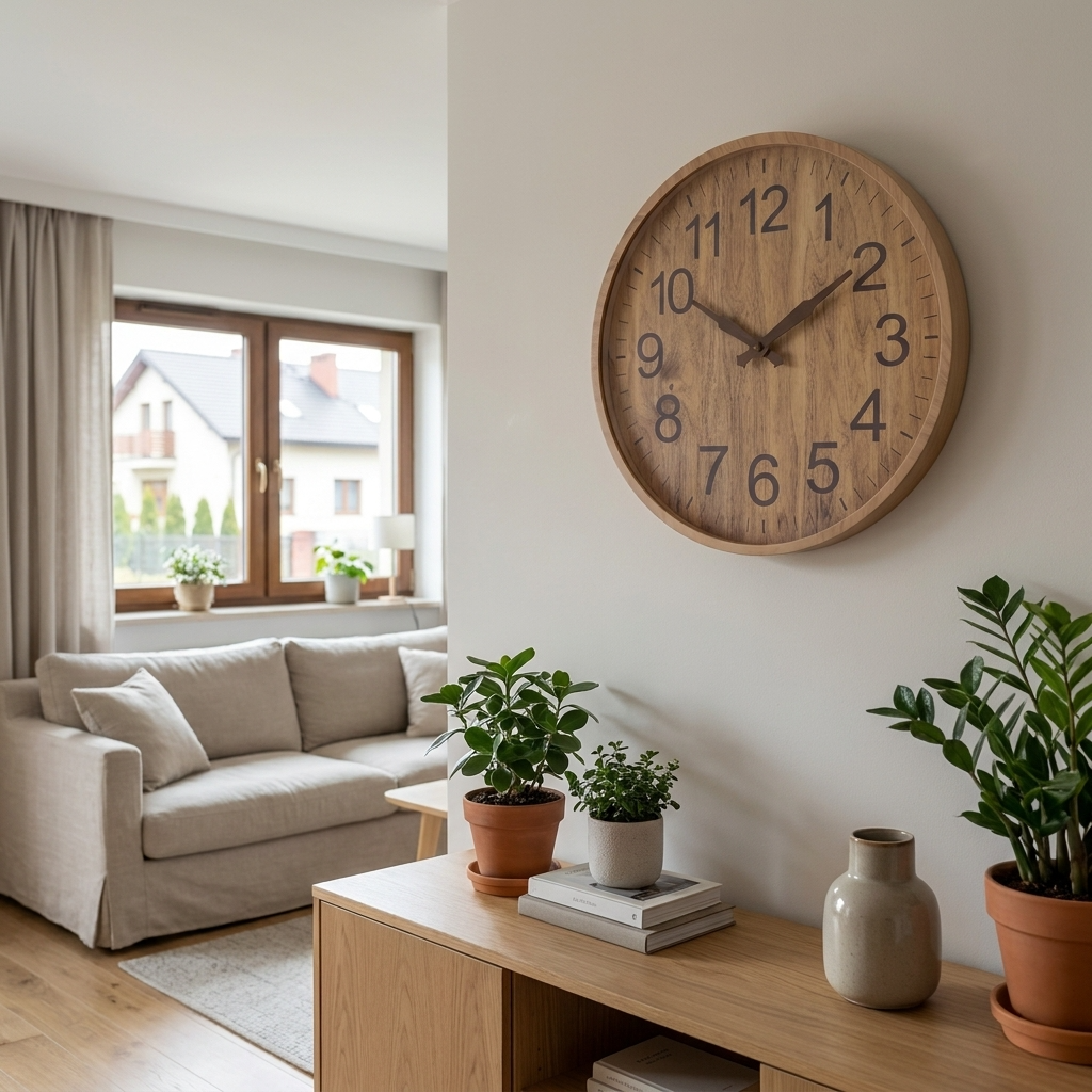 Modern Wall Clock | Wooden Dial with Large Digits for Easy Time Reading 2