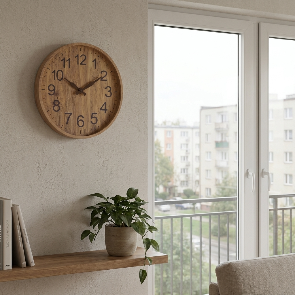 Modern Wall Clock | Wooden Dial with Large Digits for Easy Time Reading 4