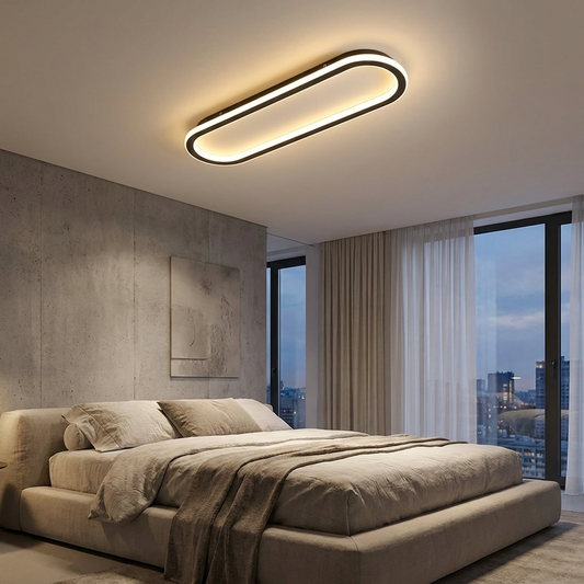 LumosAura | Sleek Modern Oblong LED Ceiling Light Fixture