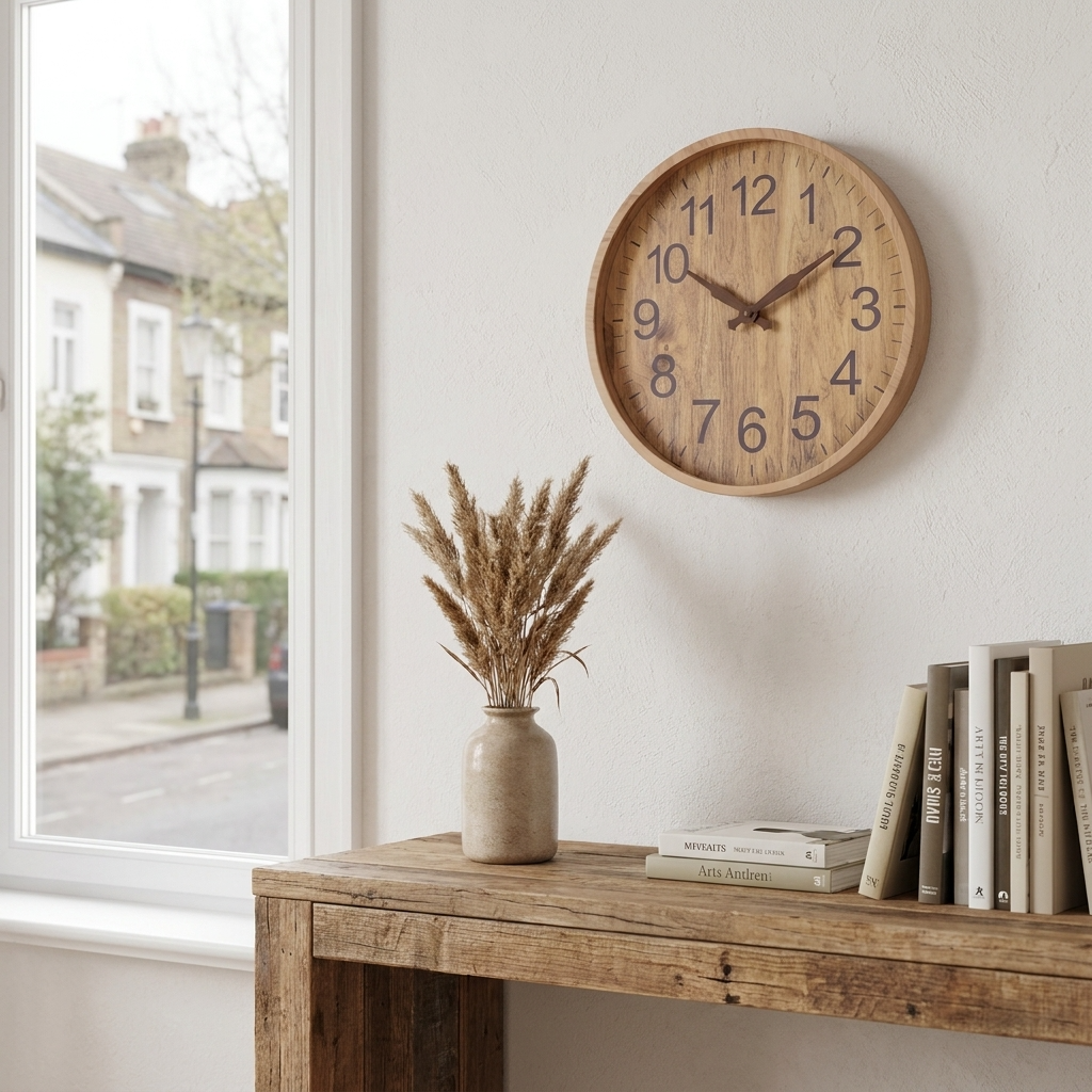 Modern Wall Clock | Wooden Dial with Large Digits for Easy Time Reading 1