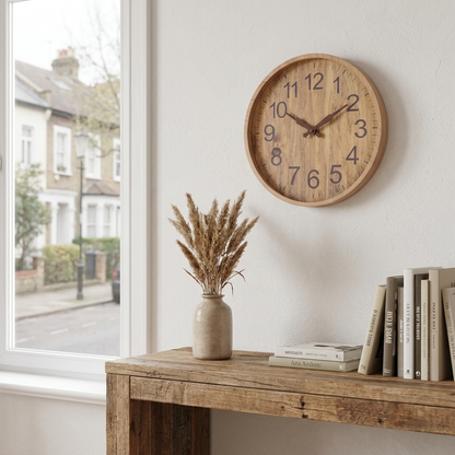 Modern Wall Clock | Wooden Dial with Large Digits for Easy Time Reading 1