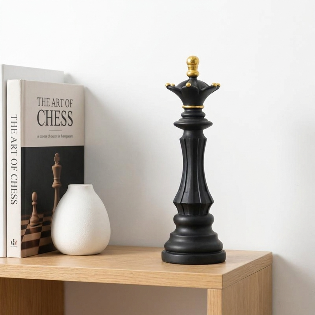 Artisan Chess Piece Sculpture | Elegant Resin Decor for Unique Home Styling