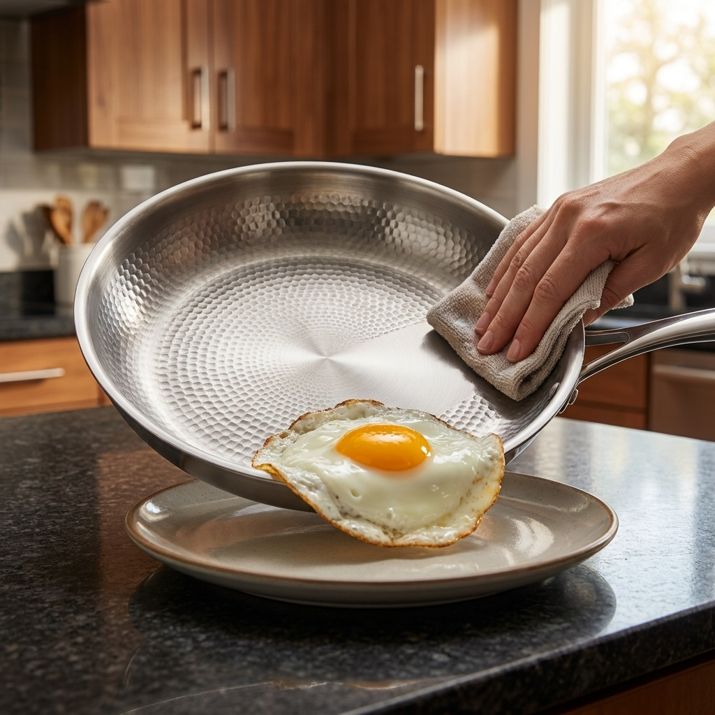 Titanium Cookware | Premium Frying Pan with Indestructible Design | Universal Compatibility for All Heat Sources