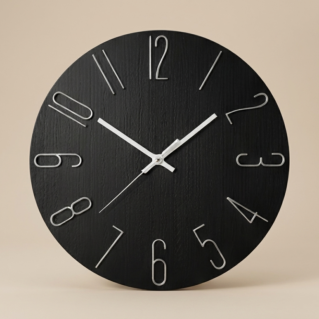 Minimalist Wall Clock | Quartz Design with Clear 30cm Dial | Stylish Timepiece for Modern Interiors