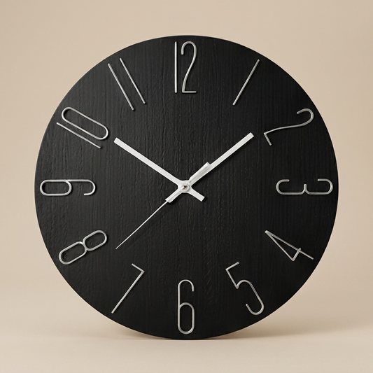Minimalist Wall Clock | Quartz Design with Clear 30cm Dial | Stylish Timepiece for Modern Interiors