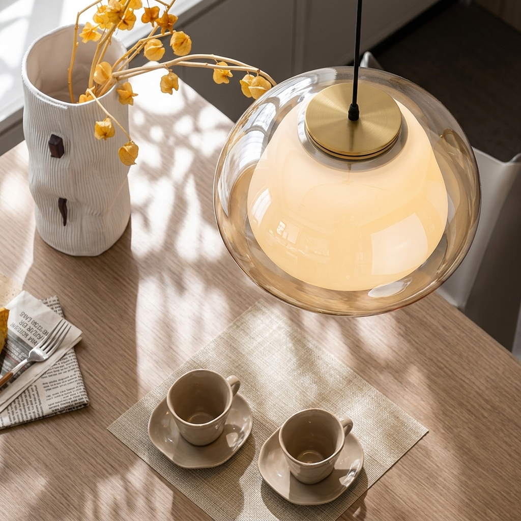 Luminara | Smukła nowoczesna szklana minimalistyczna lampa wisząca