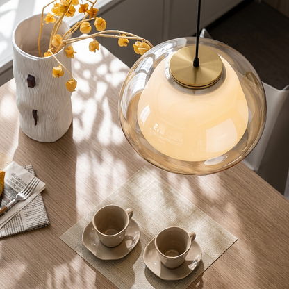 Luminara | Smukła nowoczesna szklana minimalistyczna lampa wisząca