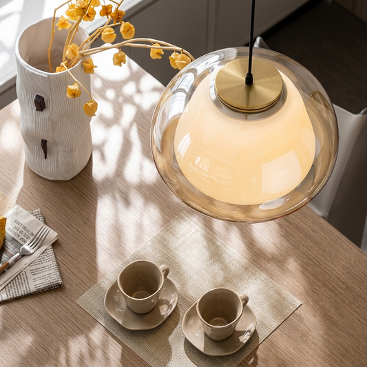 Luminara | Sleek Modern Glass Minimalist Pendant Light Fixture
