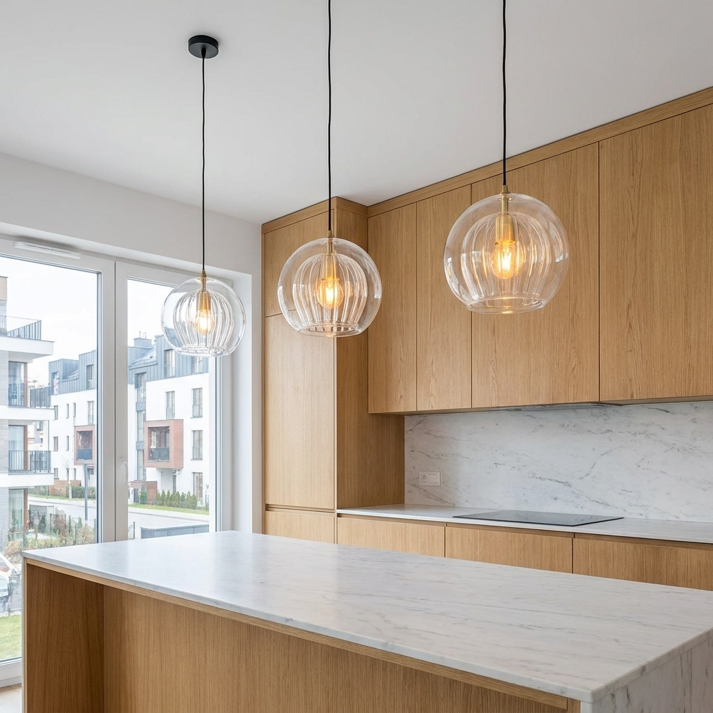 ElaraGlow | Stylish Elegant Glass Globe Pendant Light Fixture 6