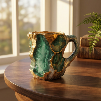Elegant Crystal Coffee Mug with Unique Design | Durable Quartz for Enjoyable Mornings