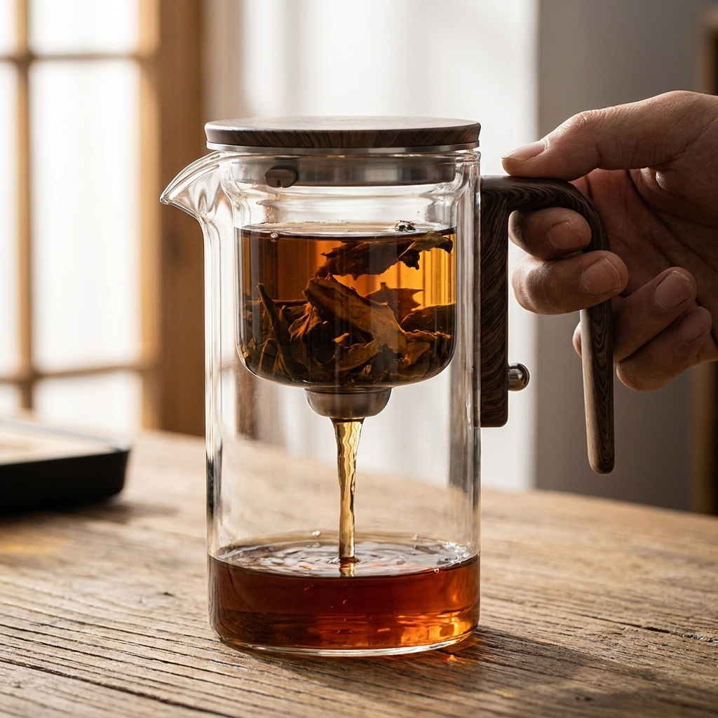 Magnetic Infuser Tea Pot | Modern Glass Design with Magnetic Flow Control | Effortless Brewing for Clear Herbal Infusions