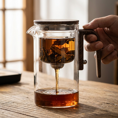 Magnetic Infuser Tea Pot | Modern Glass Design with Magnetic Flow Control | Effortless Brewing for Clear Herbal Infusions
