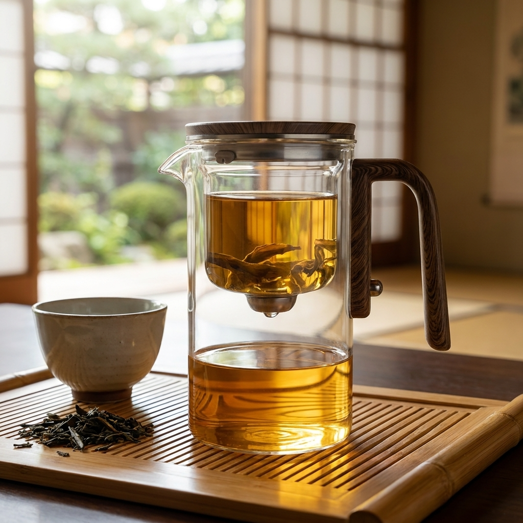 Magnetic Infuser Tea Pot | Modern Glass Design with Magnetic Flow Control | Effortless Brewing for Clear Herbal Infusions
