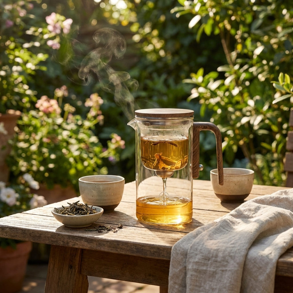 Magnetic Infuser Tea Pot | Modern Glass Design with Magnetic Flow Control | Effortless Brewing for Clear Herbal Infusions