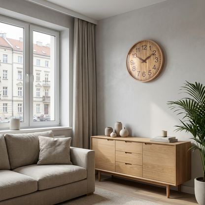 Modern Wall Clock | Wooden Dial with Large Digits for Easy Time Reading 5