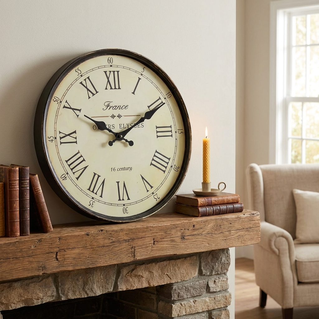 Elegant Wall Clock | Classic French Design with Silent Quartz Movement | Timeless Home Decor for Any Space