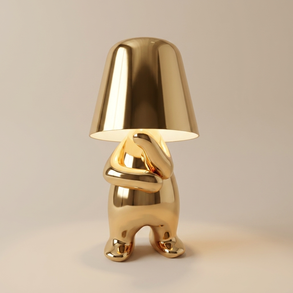 AuroraGlow | Elegant Dimmable Gold Character Figurine Table Lamp 24