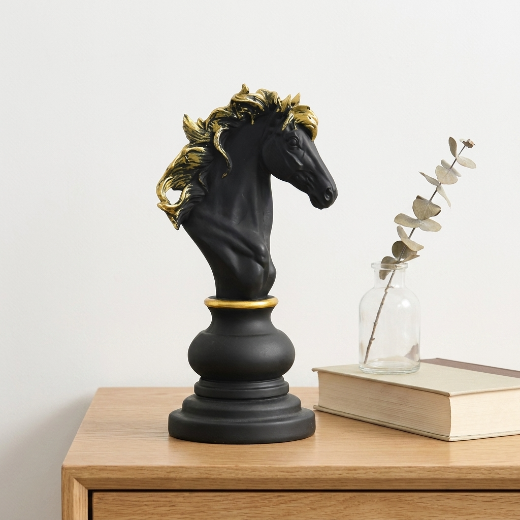 Artisan Chess Piece Sculpture | Elegant Resin Decor for Unique Home Styling