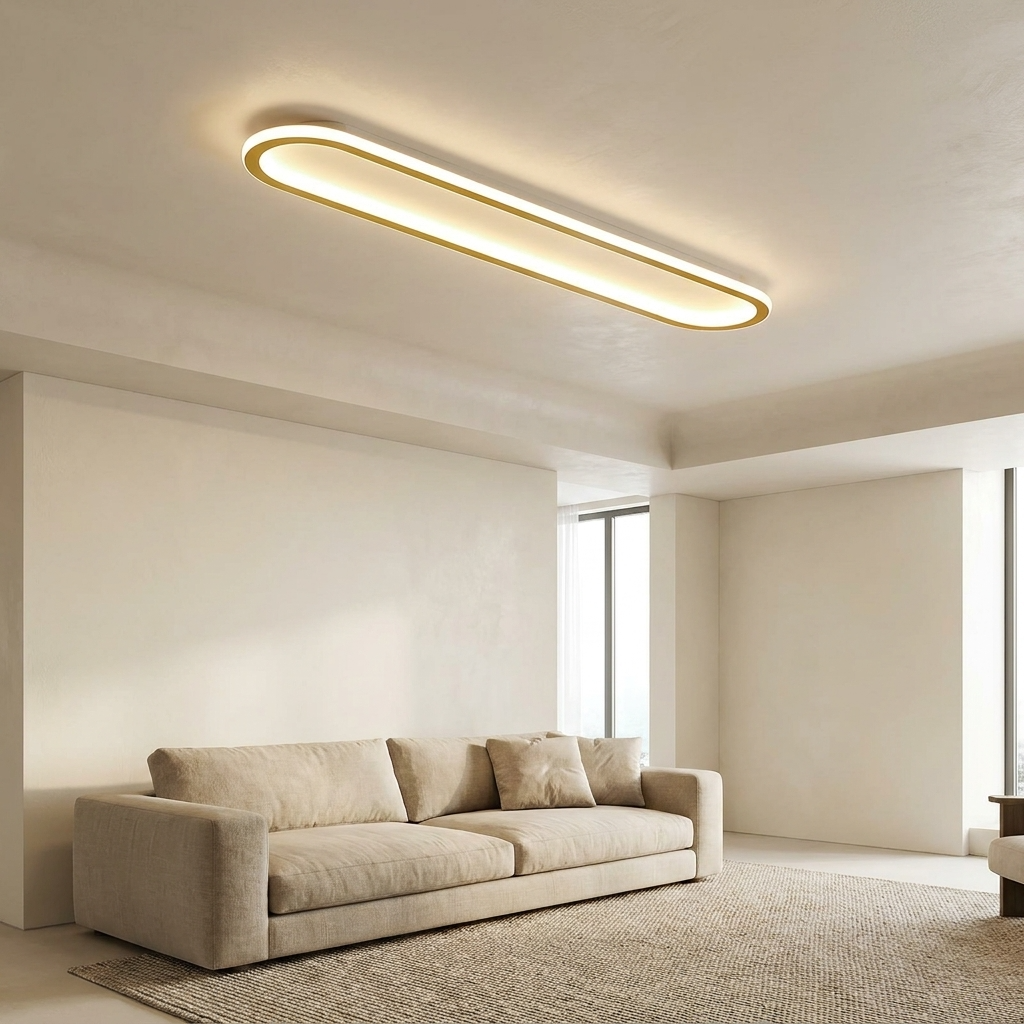 LumosAura | Sleek Modern Oblong LED Ceiling Light Fixture