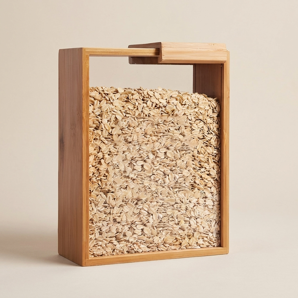 EcoBamboo | Stylish Sustainable Clear Glass Food Dispenser Set