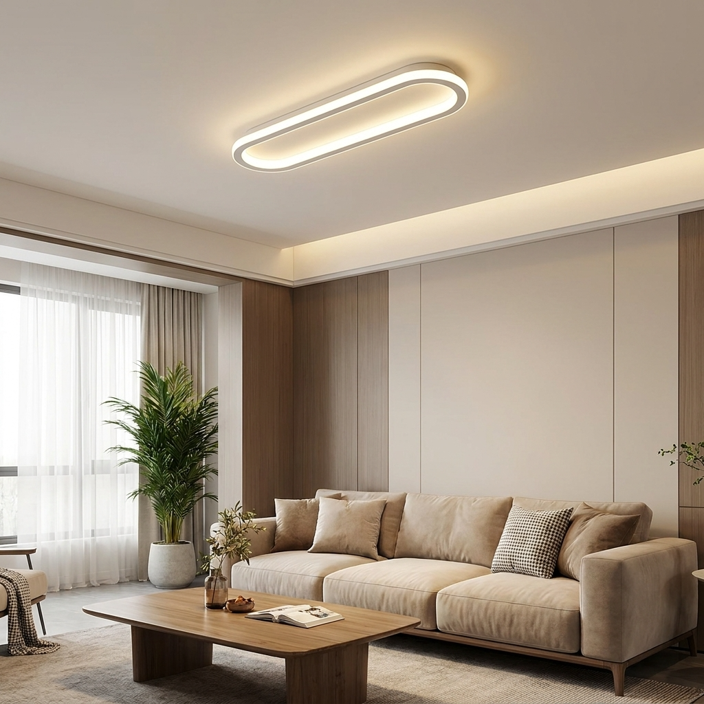 LumosAura | Sleek Modern Oblong LED Ceiling Light Fixture