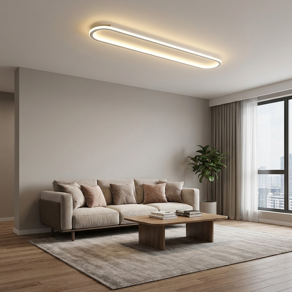 LumosAura | Sleek Modern Oblong LED Ceiling Light Fixture