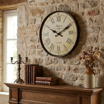 Elegant Wall Clock | Classic French Design with Silent Quartz Movement | Timeless Home Decor for Any Space