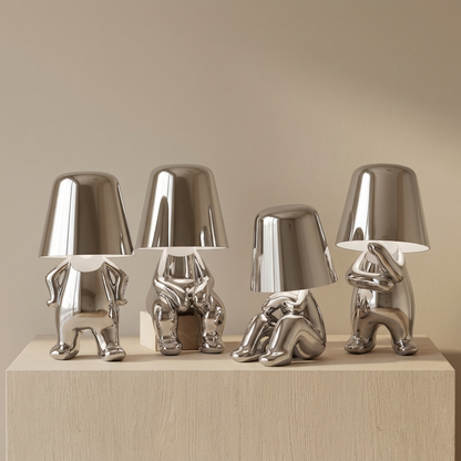 AuroraGlow | Elegant Dimmable Gold Character Figurine Table Lamp 25