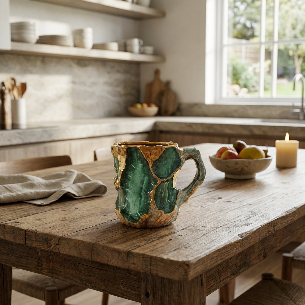 Elegant Crystal Coffee Mug with Unique Design | Durable Quartz for Enjoyable Mornings