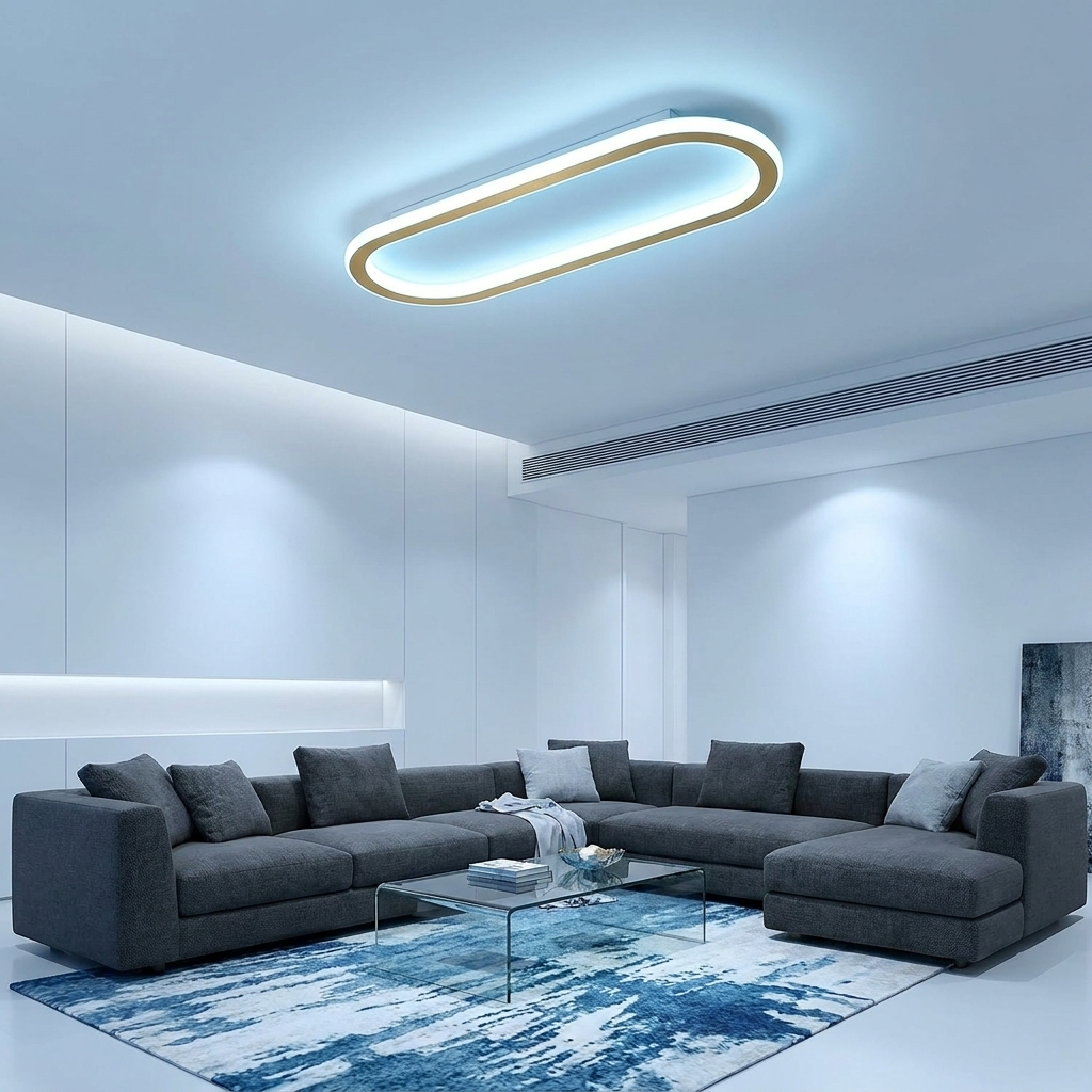LumosAura | Sleek Modern Oblong LED Ceiling Light Fixture