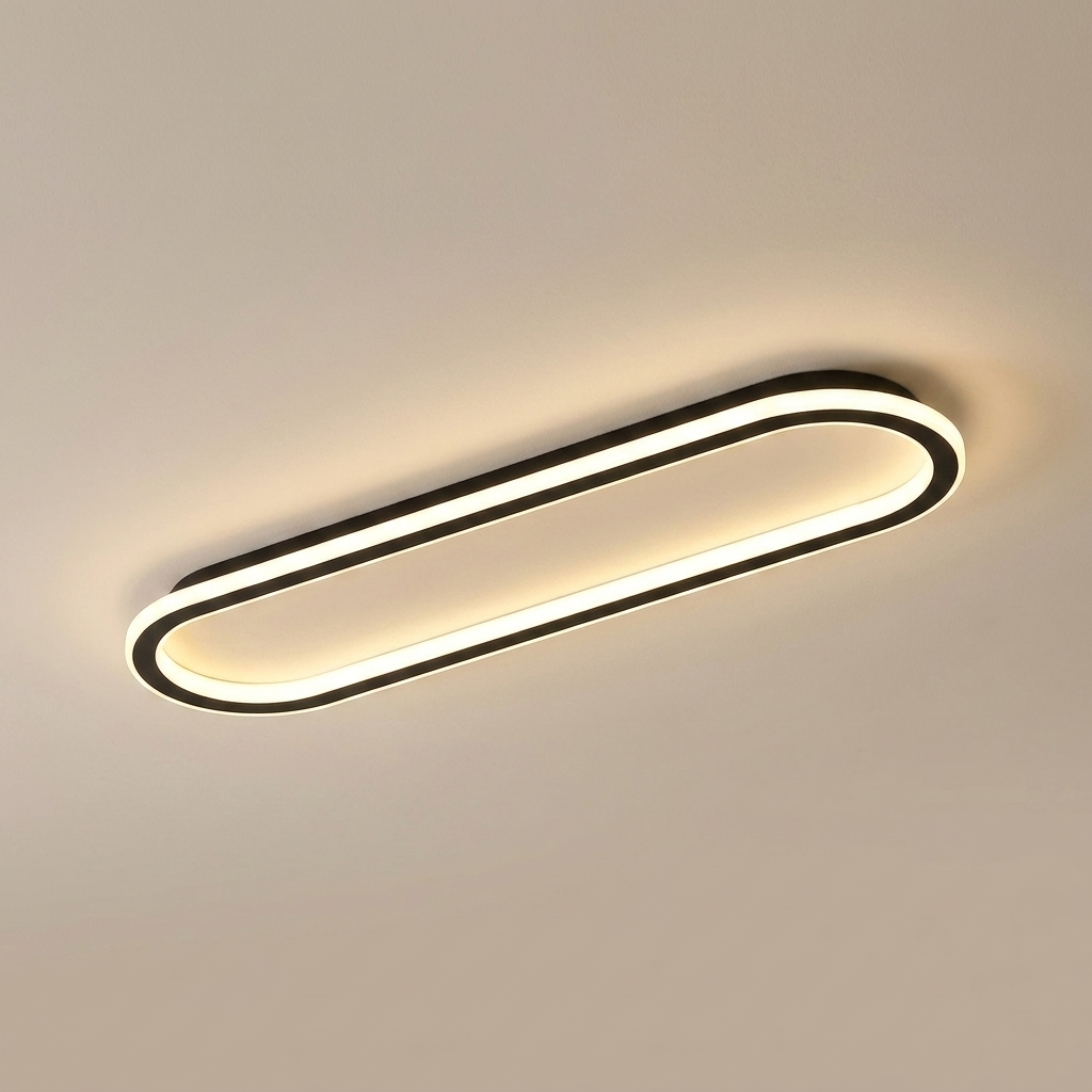 LumosAura | Sleek Modern Oblong LED Ceiling Light Fixture 100