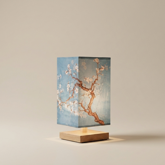 BambooGlow | Serene Minimalist Natural Wood Table Lamp for Bedroom