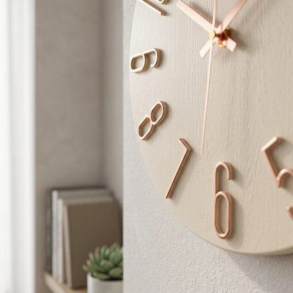 Minimalist Wall Clock | Quartz Design with Clear 30cm Dial | Stylish Timepiece for Modern Interiors